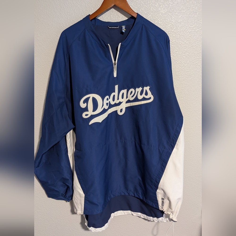 Blue and White Dodgers Pullover Jacket